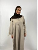 Robe Élégante & Fluide - Beige Naturel