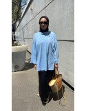 T-shirt Long Manches Bleu