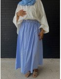 Jupe en Coton Bleu