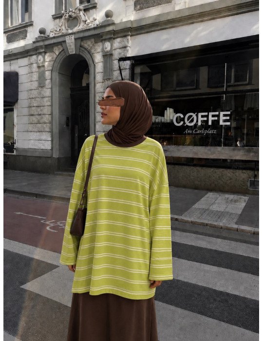 T-shirt manches longues rayé