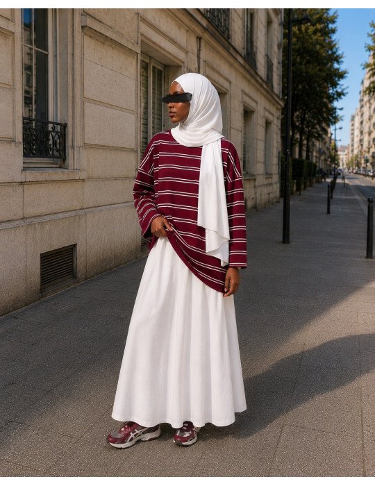 T-shirt manches longues rayé