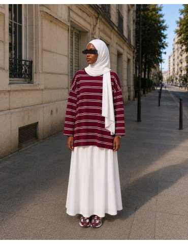 T-shirt manches longues rayé